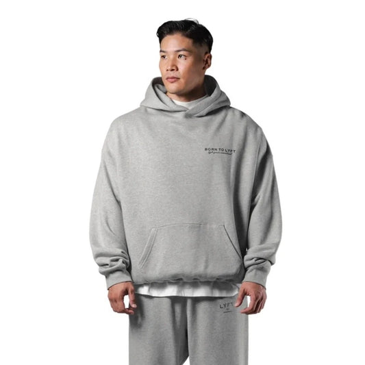 LYFT Classic Design Oversized Hoodies Men's Cotton Harajuku Sweatshirts Casual Vintage Streetwear Fleece Warm Sweaters Tops Y2K