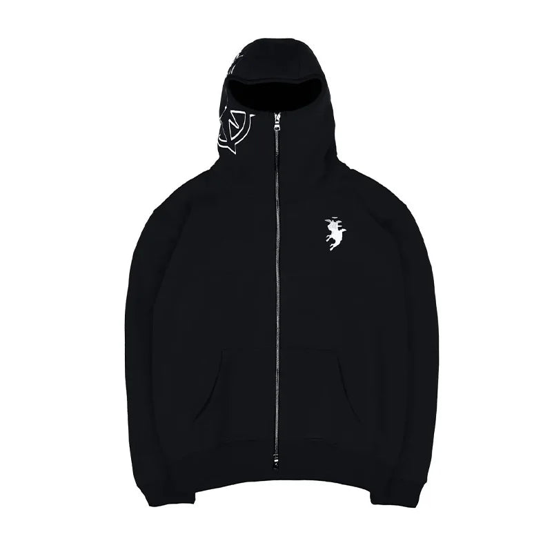 Men's Clothing Zip Up Hoodie Vintage Casual Pattern Oversize Hip Hop Punk Streetwear Clothing New in Hoodies & Sweatshirts