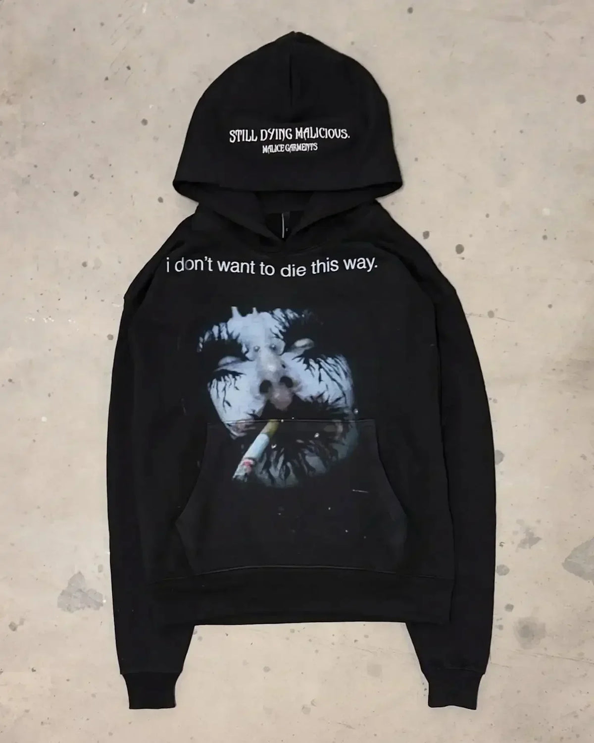 Harajuku Half Evi land Lonelystar Hoodies Grunge Oversized Hoodie Y2k Tops Casual Streetwear Sweatshirt Tracksuit Men Clothing