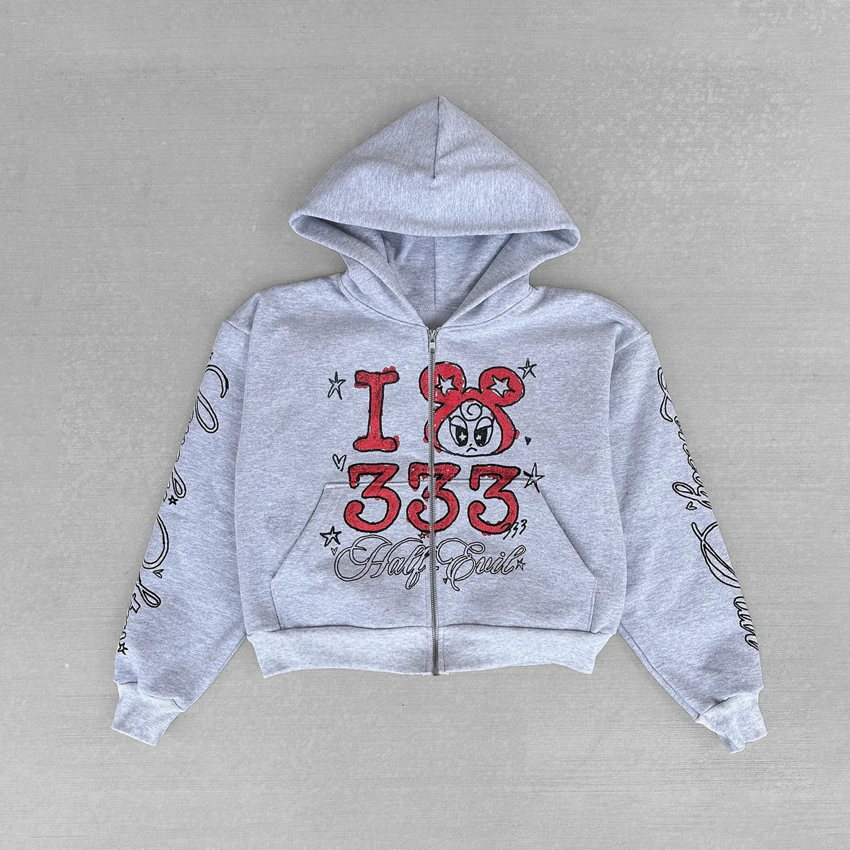 Harajuku Half Evi land Lonelystar Hoodies Grunge Oversized Hoodie Y2k Tops Casual Streetwear Sweatshirt Tracksuit Men Clothing
