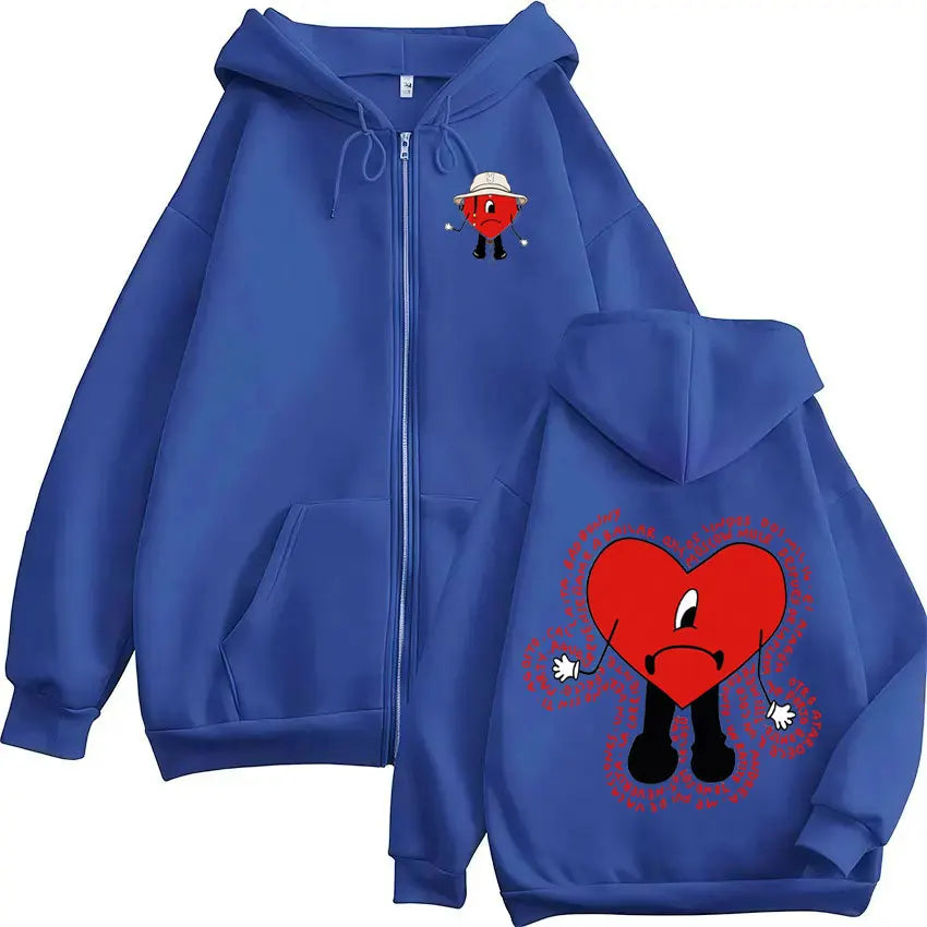 Rapper Bad Bunny 2025 90s Graphic Sin TI Hoodie Dtmf Men's Womens High Quality Clothing Hot Sale Comfort Coats Jacket Streetwea