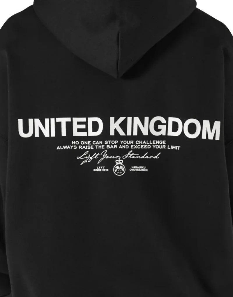 LYFT Classic Design Oversized Hoodies Men's Cotton Harajuku Sweatshirts Casual Vintage Streetwear Fleece Warm Sweaters Tops Y2K