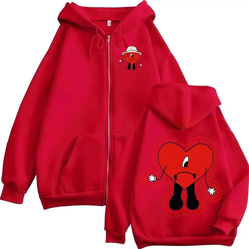Rapper Bad Bunny 2025 90s Graphic Sin TI Hoodie Dtmf Men's Womens High Quality Clothing Hot Sale Comfort Coats Jacket Streetwea