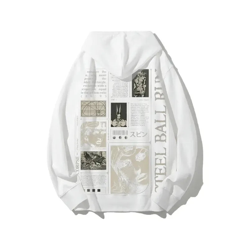 Jojo Bizarre Adventure Hoodies Women Steel Zip Anime Hoodie Harajuku Streetwear Pullover Sweatshirt Y2k Anime Men Clothin