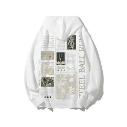 Jojo Bizarre Adventure Hoodies Women Steel Zip Anime Hoodie Harajuku Streetwear Pullover Sweatshirt Y2k Anime Men Clothin