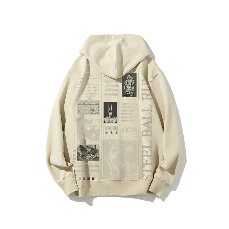 Jojo Bizarre Adventure Hoodies Women Steel Zip Anime Hoodie Harajuku Streetwear Pullover Sweatshirt Y2k Anime Men Clothin