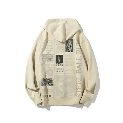 Jojo Bizarre Adventure Hoodies Women Steel Zip Anime Hoodie Harajuku Streetwear Pullover Sweatshirt Y2k Anime Men Clothin