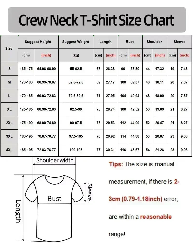 Classic Y2K Gothic Style T-shirt Print Oversized T Shirt High Street Shirts Gothic Round Neck Cotton Tops New Mens Women T Shir