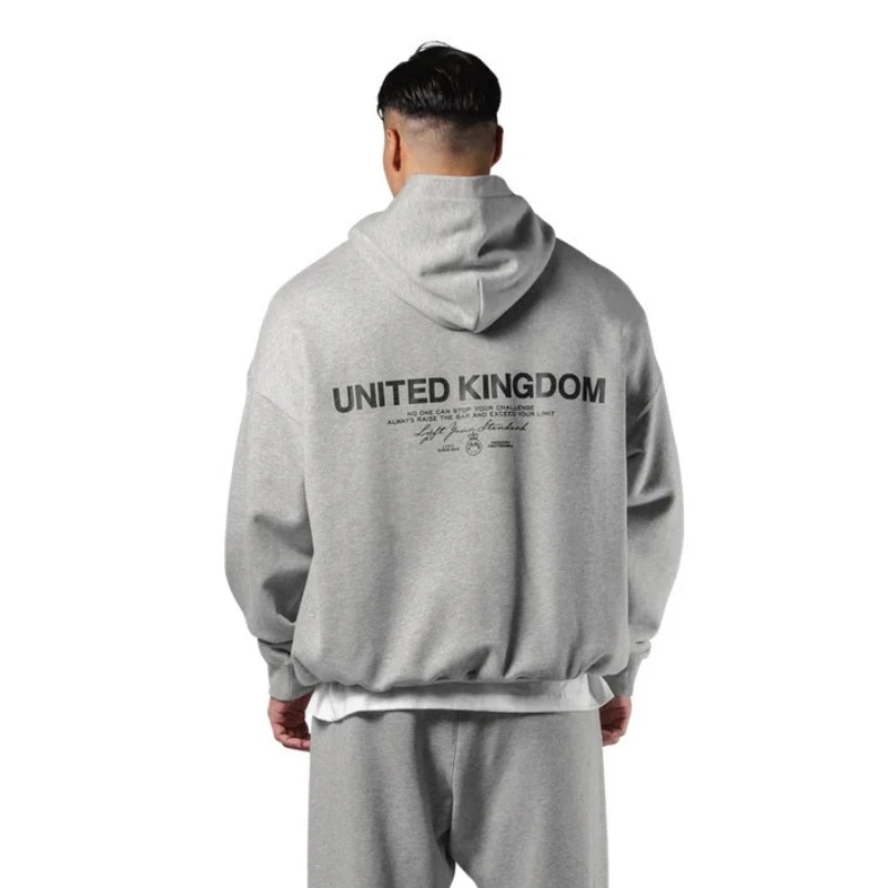 LYFT Classic Design Oversized Hoodies Men's Cotton Harajuku Sweatshirts Casual Vintage Streetwear Fleece Warm Sweaters Tops Y2K