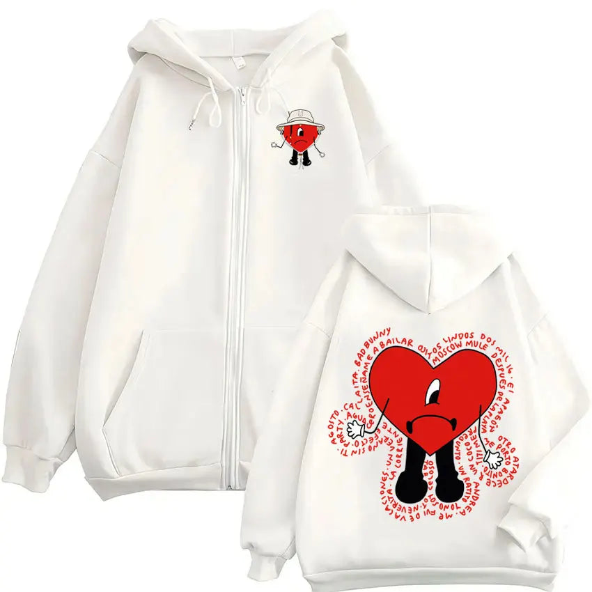 Rapper Bad Bunny 2025 90s Graphic Sin TI Hoodie Dtmf Men's Womens High Quality Clothing Hot Sale Comfort Coats Jacket Streetwea