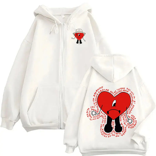 Rapper Bad Bunny 2025 90s Graphic Sin TI Hoodie Dtmf Men's Womens High Quality Clothing Hot Sale Comfort Coats Jacket Streetwea