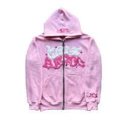 Autumn Fashion Retro Letter Printed Zipper Hoodies Men Women Y2K Section Lazy Trendy Versatile Cardigan hooded Jacket Clothes