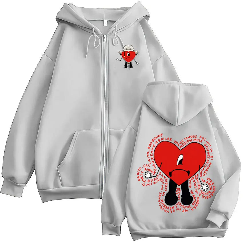 Rapper Bad Bunny 2025 90s Graphic Sin TI Hoodie Dtmf Men's Womens High Quality Clothing Hot Sale Comfort Coats Jacket Streetwea